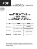 Procedimiento Recepcion Evaluacion y Aceptacion de Requerimientos de Desarrollo de Software