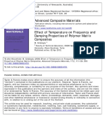 Advanced Composite Materials: To Cite This Article: M. Colakoglu (2008) Effect of Temperature On Frequency and Damping