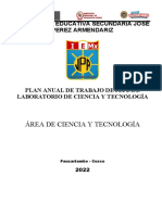 Plan Anual de Trabajo de Jefatura de Laboratorio de Ciencia y Tecnología