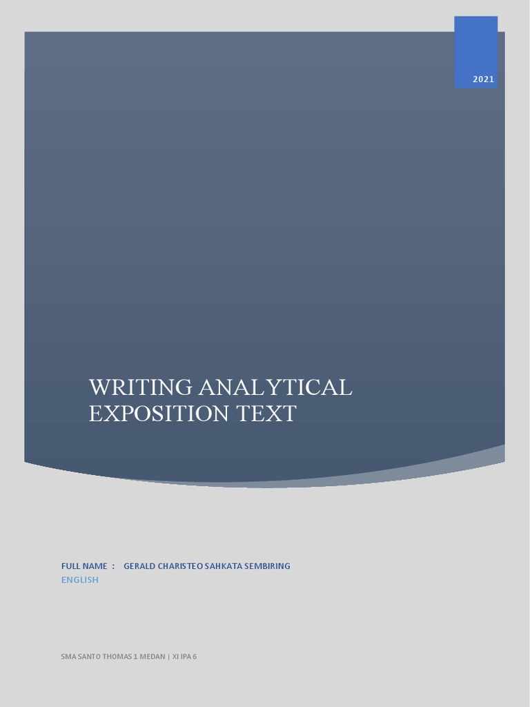 Writing Analytical Exposition Text: English | PDF