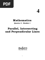 Math 4 - Q3 - Week 1 - Module 1 - Parallel, Intersecting & Perpendicular Lines - For Reproduction