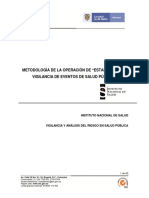 Metodología de La Operación Estadísticas de Vigilancia de Eventos de Salud Pública