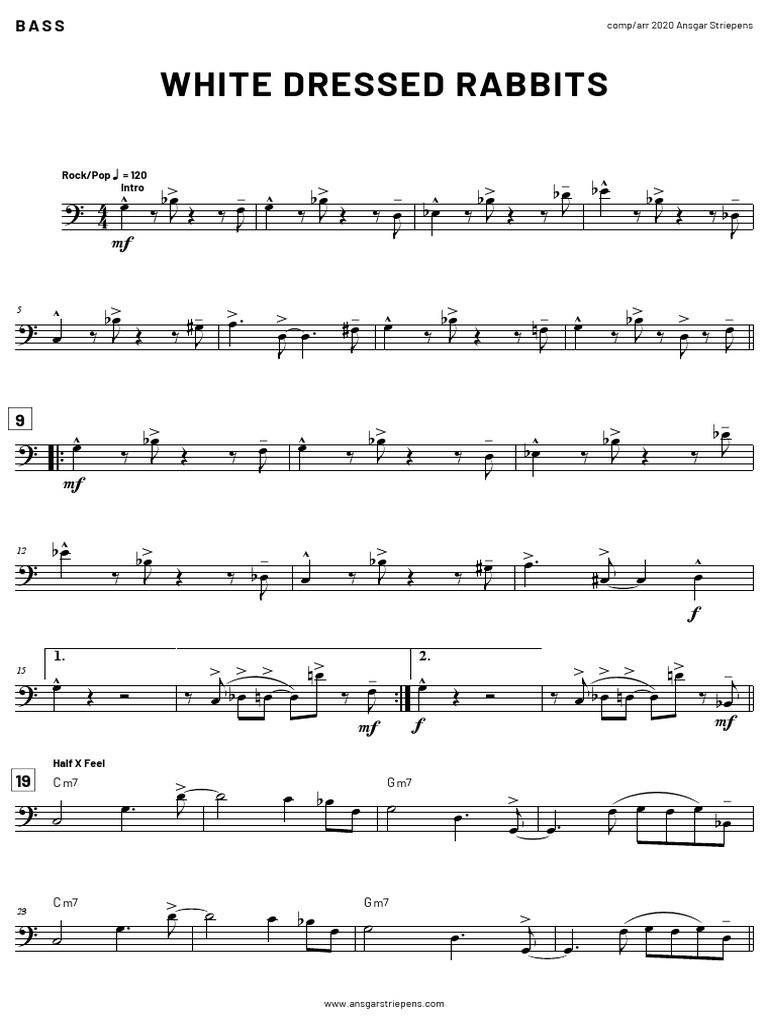White Dressed Rabbits - 12 Bass | PDF