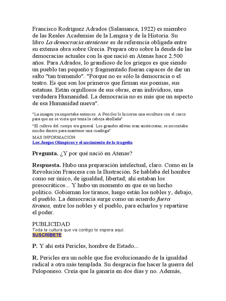 La Ekklesia y la Democracia Ateniense | PDF | Democracia | Ideologías ...