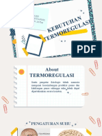 Kebutuhan Termoregulasi