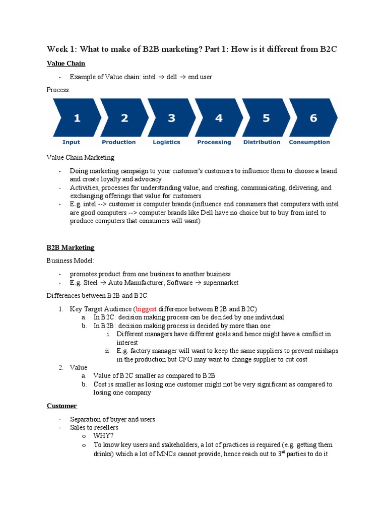 Week 1: What To Make of B2B Marketing? Part 1: How Is It Different From ...