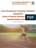 Coach Development Programme Athletics