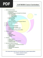 SAP BODS Course Curriuculum - Mr. Veeresh