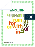 PREPOSITIONS - REVIEW Language