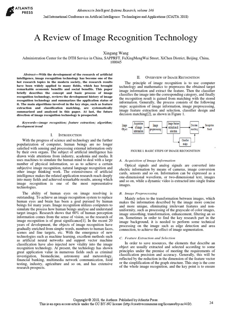 A Review of Image Recognition Technology | PDF | Computer Vision ...