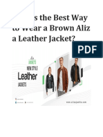 What's The Best Way To Wear A Brown Aliz A Leather Jacket?