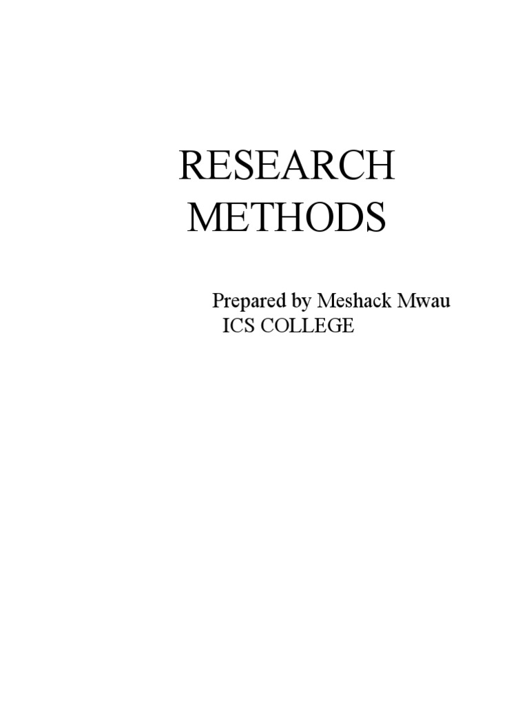 Research Methods Notes Updated PDF Scientific Method Science