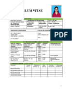 Curriculum Vitae: No. / Passport No.) (Citizenship)