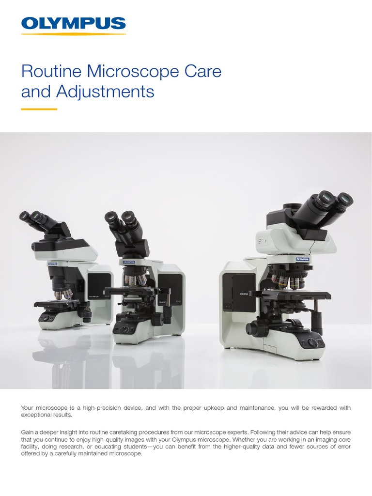 Olympus Microscope Care and Maintenance Guide | PDF | Aperture ...