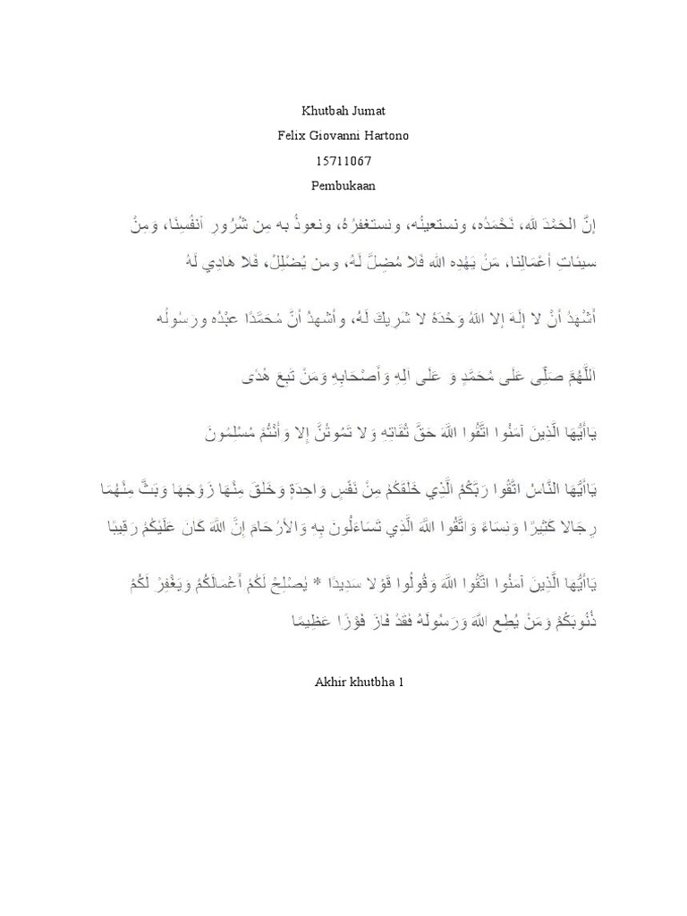 Khutbah Jumat PDF