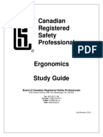 BCRSP Ergonomics Study Guide - 2014 Edition