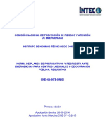 Normas de Planes de Preparativos y Respuestas Ante Emergencias para Centros Laborales o de Ocupacion Publica