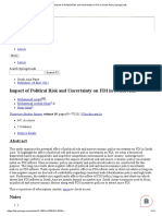 Impact of Political Risk and Uncertainty On FDI in South Asia - SpringerLink