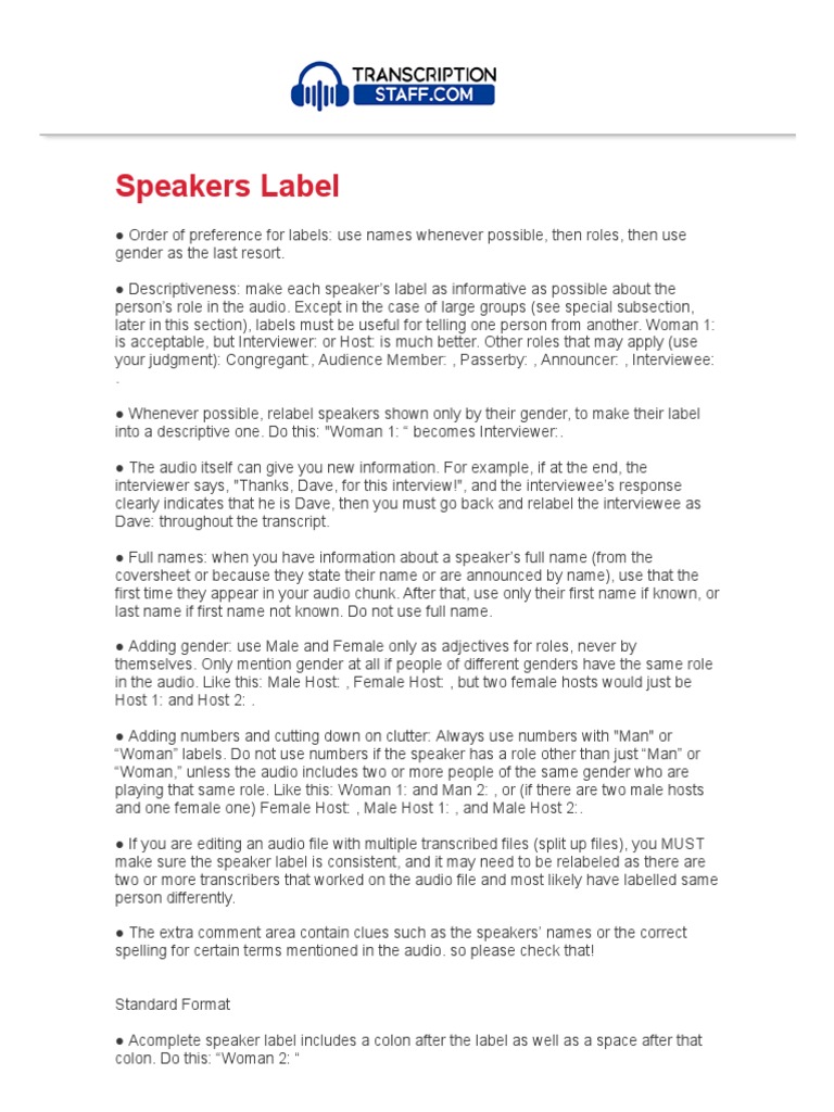 Speaker Label PDF Paragraph Cognition