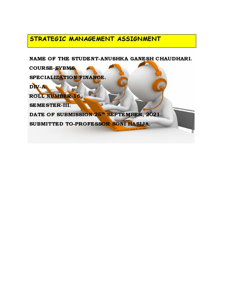 Strategic Management Assignment - Finance | PDF