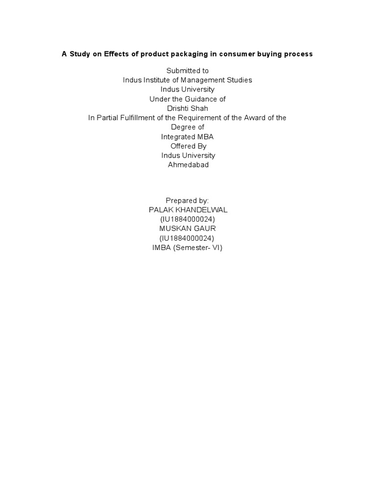Impact of Packaging on Consumer Choices | PDF | Packaging And Labeling ...