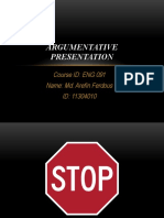 Argumentative Presentation (ENG 091)