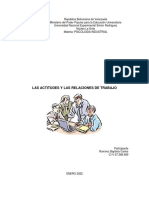 Actitudes laborales y relaciones de trabajo en psicología industrial