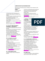 Ejercicios de Plan de Redaccion