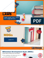 Global Health Laws: MDGs Lesson 10