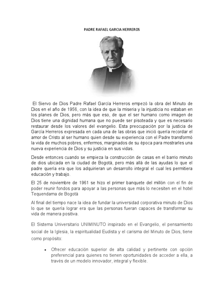 Legado del Padre Rafael García Herreros | PDF