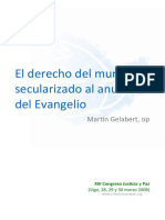 GELABERT BALLESTER. M. El derecho del mundo secularizado al anuncio del Evangelio. 2008