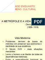 A metrópole e a vida mental: os impactos da cidade sobre o indivíduo segundo Georg Simmel