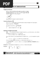 Application of Derivatives: Tangent and Normal