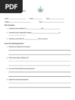 G3 - Islamic Studies Revision Worksheets (May 2011)