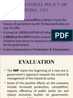 India's 1991 Industrial Policy Liberalization