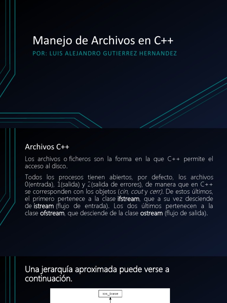 Manejo de Archivos en C++ | PDF | Archivo de computadora | C