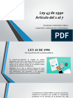 1 Ley 43 de 1990 de La Profesion de La CP Art 1 Al 7