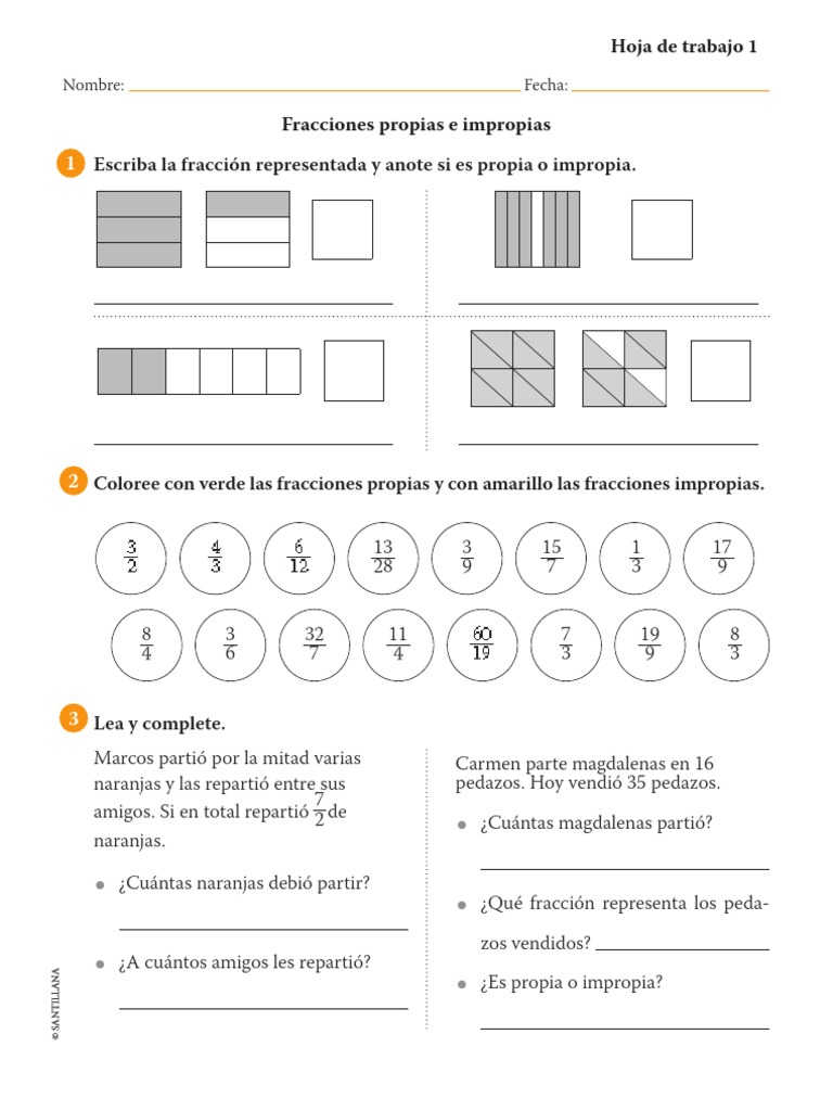 Hojas de Trabajo de Fracciones: Cree Recursos Matemáticos Interactivos, image size:768x1024
