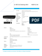 HP Prodesk 400 G6 Desktop Mini 46B41Ls-M: 512 GB SSD No