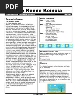 Church Newsletter- June 2011