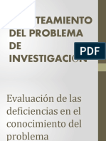 Resumen Planteamiento Del Problema de Investigación para Organizar