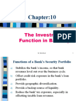 The Investment Function in Banking: M. Morshed 1