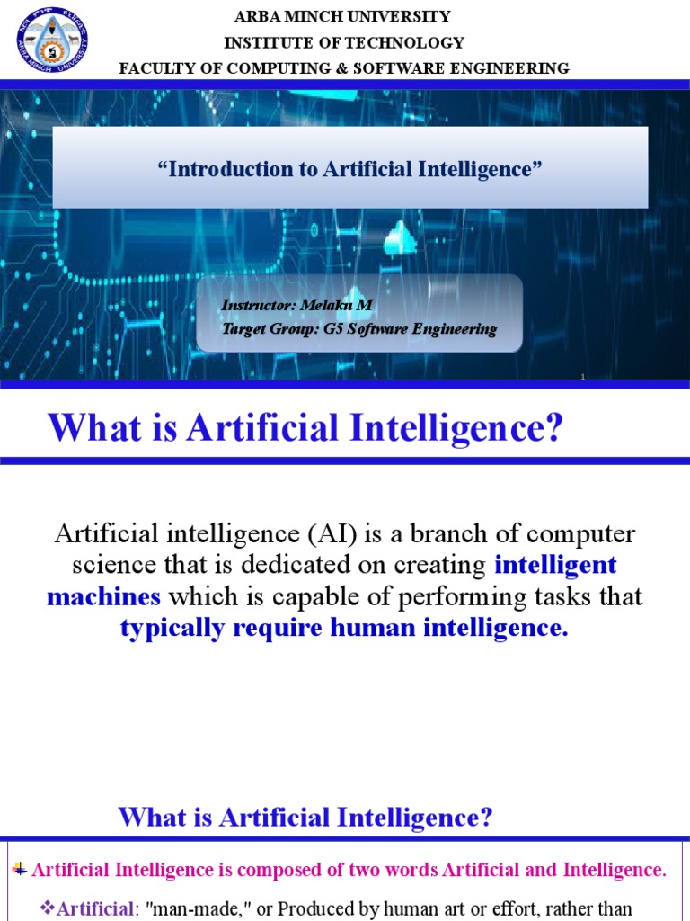 Chapter 1 Introduction To AI | PDF | Artificial Intelligence ...
