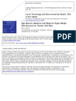 Age-Specific Absolute and Relative Organ Weight Distributions for Fischers Rats