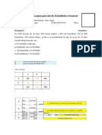 Tercer Examen Parcial de Estadística General - Erika Díaz Tapia