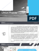 Catalog of Advanced Lithium Projects in Argentina 0