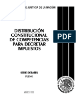 Distribucion Constitucional de Competencias para Decretar Impuestos