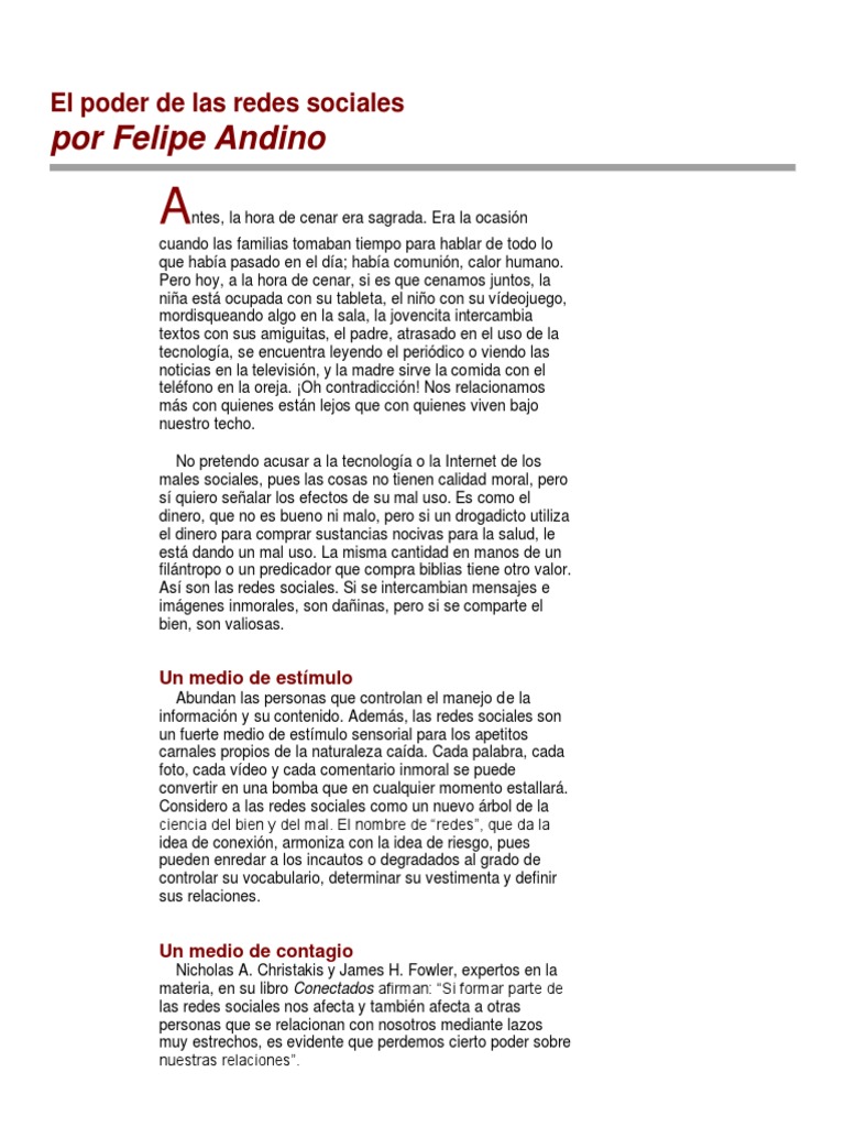 El Poder de Las Redes Sociales | PDF | Ciencias sociales