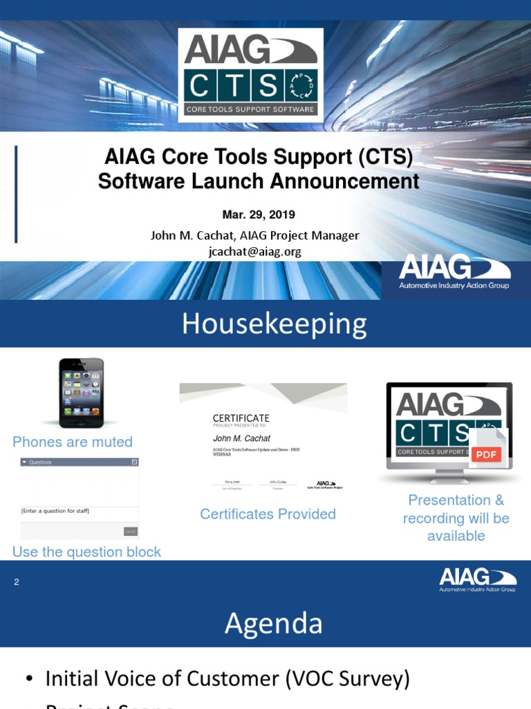 AIAG Core Tools Support Software Launch Mar 26 2019 FINAL PDF