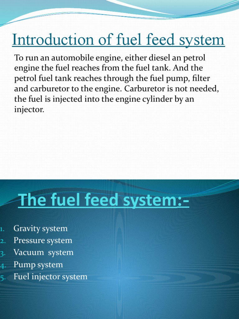 Fuel Feed System PDF Fuel Injection Carburetor